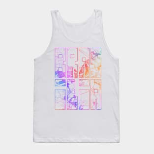 Brasilia, Brazil City Map Typography - Colorful Tank Top